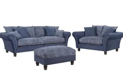 Kasteelbank 1½-zits blauw