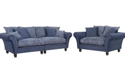 Kasteelbank 3-zits blauw