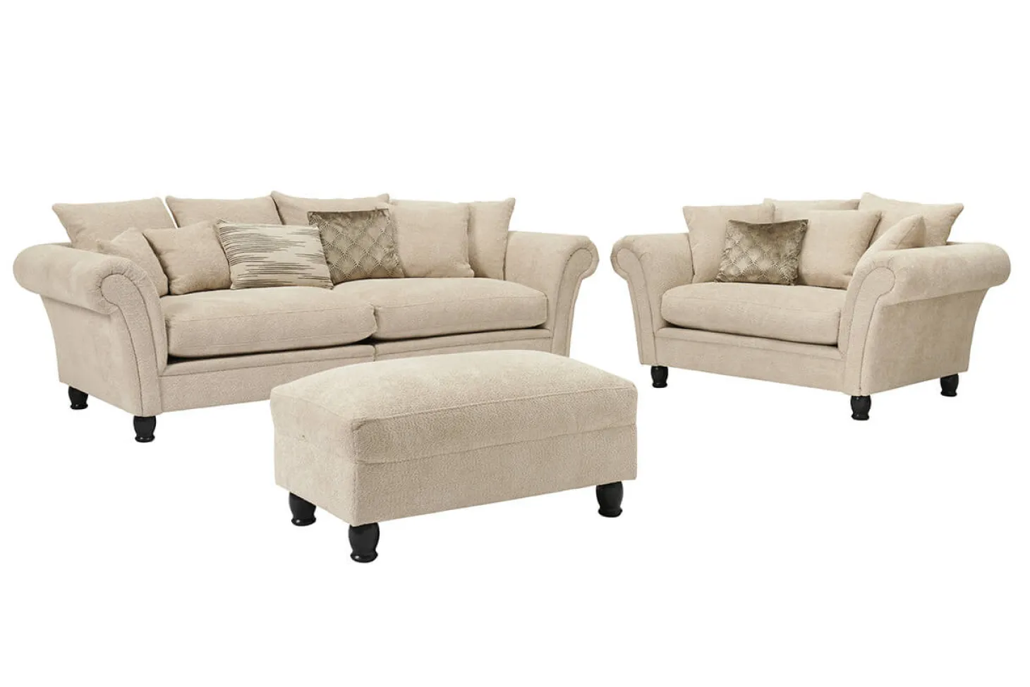 Kasteelbank 3-zits naturel