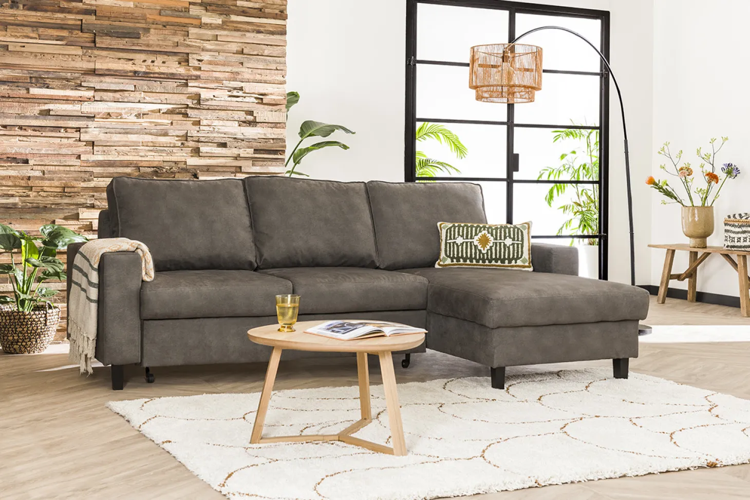 Londen loungebank antraciet