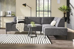 Mondial hoekbank antraciet