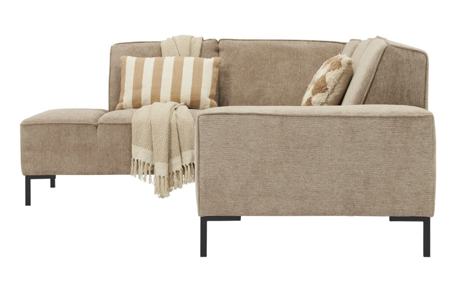 Mondial hoekbank taupe