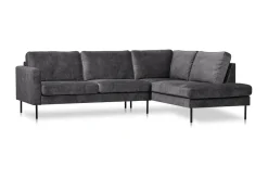 Pescare hoekbank antraciet